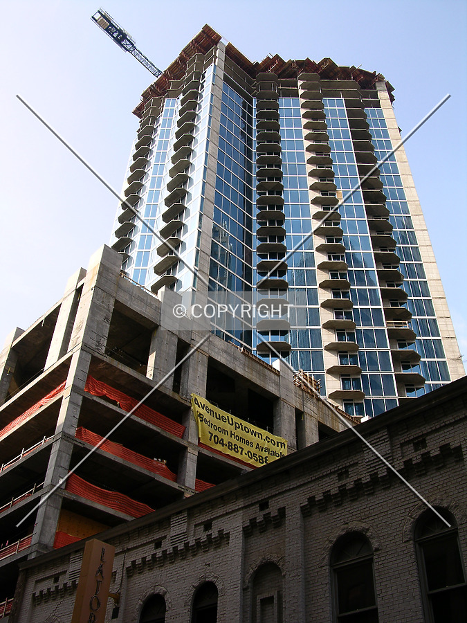 Looking up the southeast corner from West 5th Street