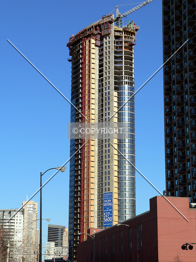 View to the east from Grand Avenue near Jefferson Street