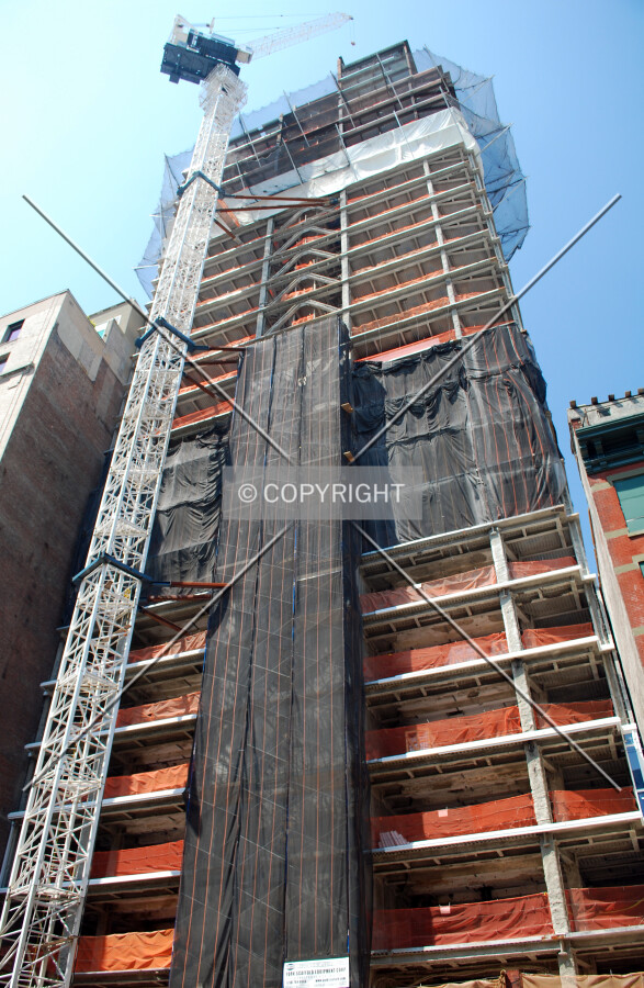 Looking up from Lafayette Street