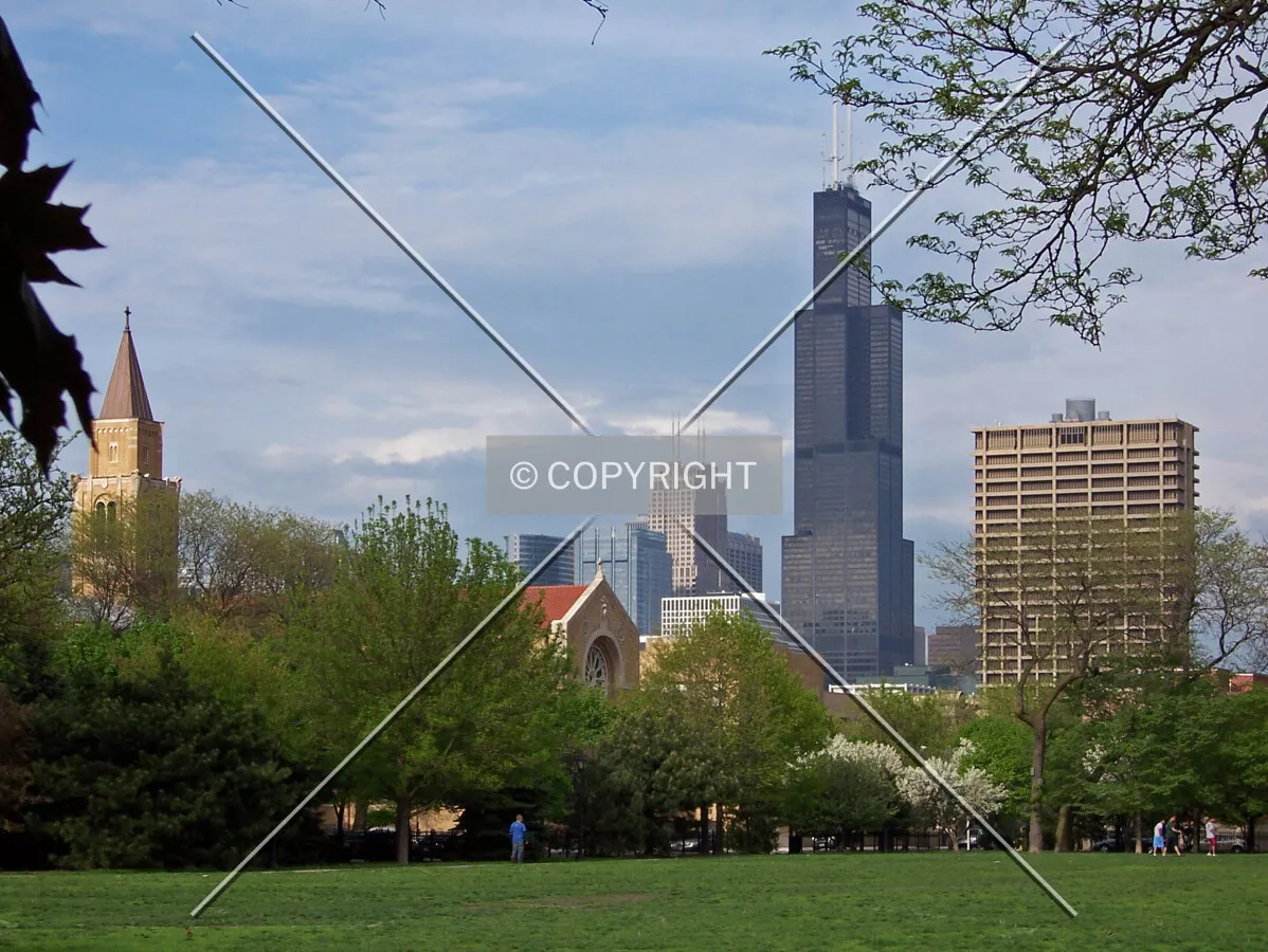Looking east through Arrigo Park; May 3, 2005