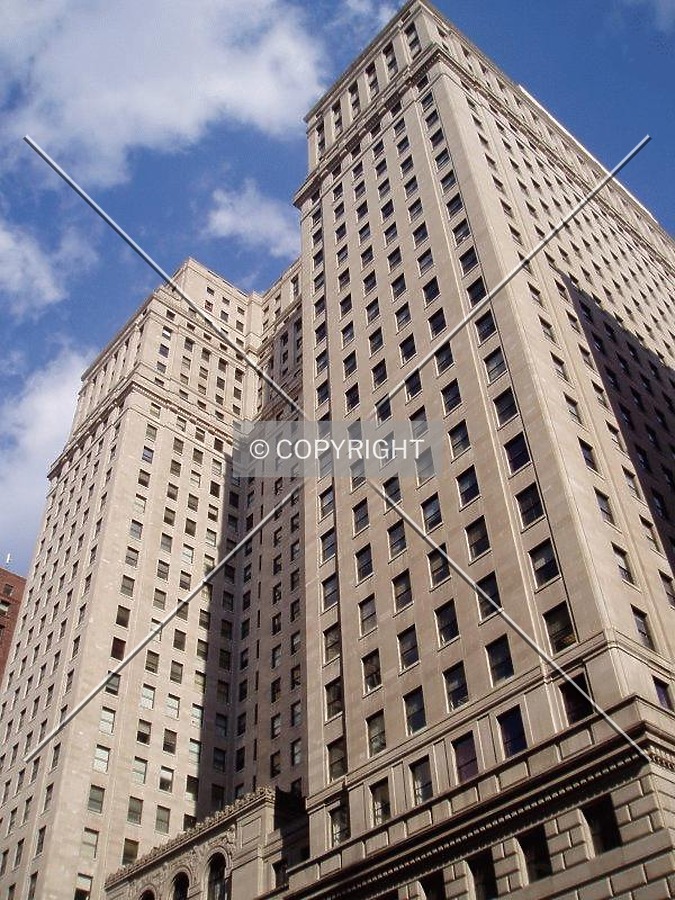 From the southwest on the corner of Broad and Walnut Streets