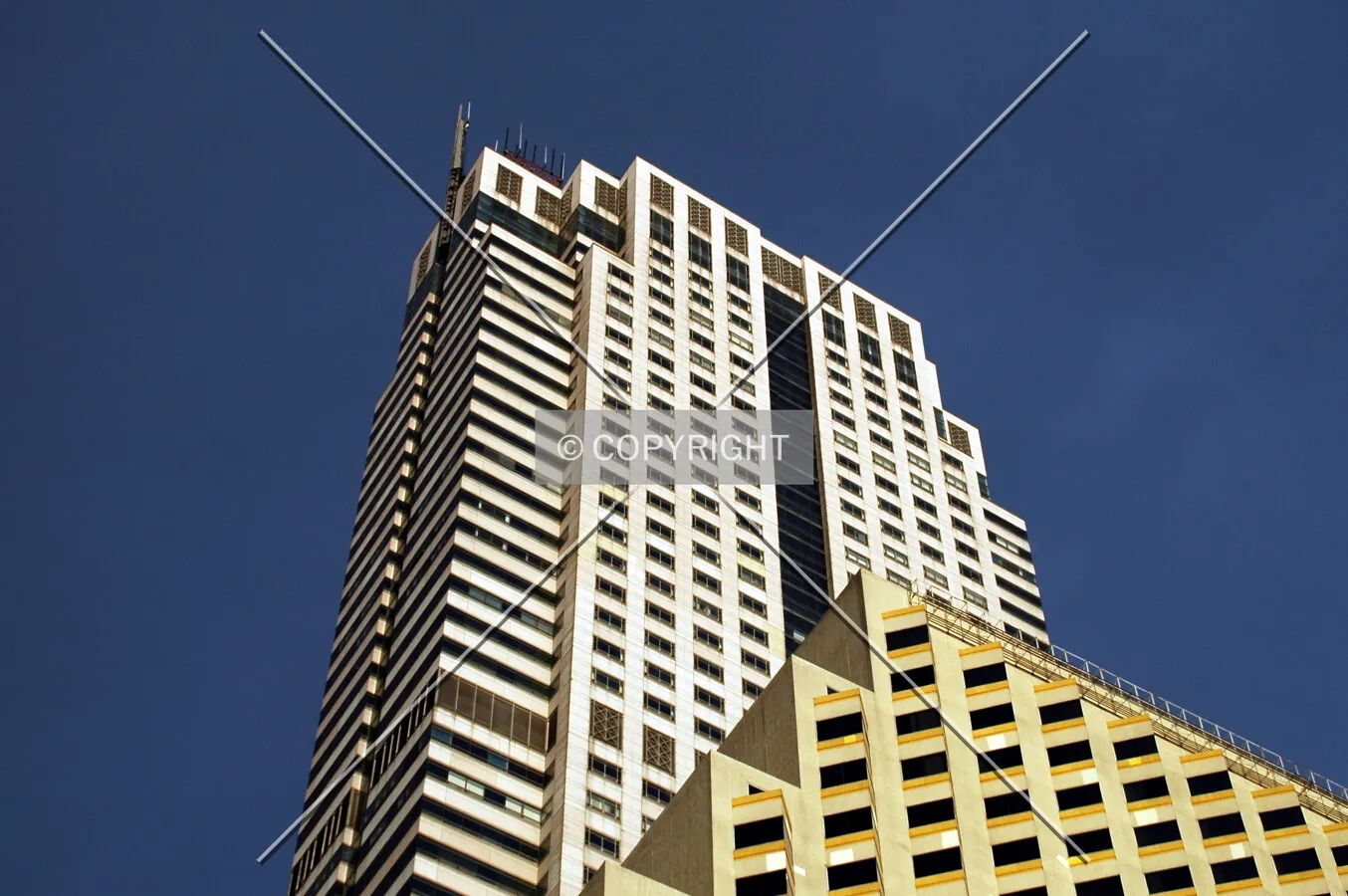 Looking up from Silom Road