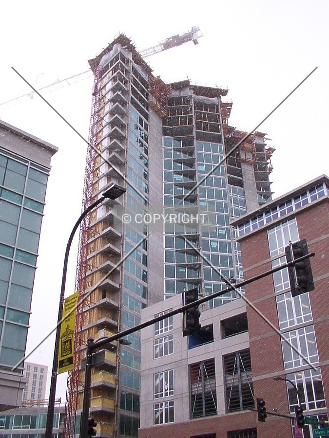 View from Maple Avenue looking southwest