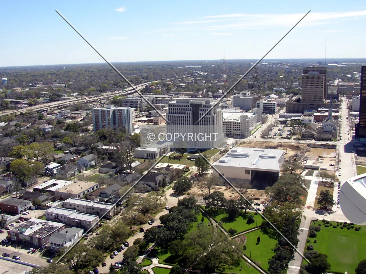 Looking southeast from the 27th floor observation deck of the State Capitol