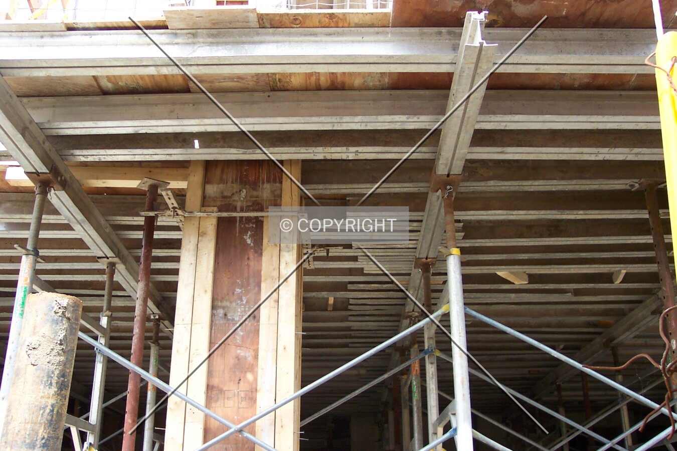 Closeup of the first floor's ceiling