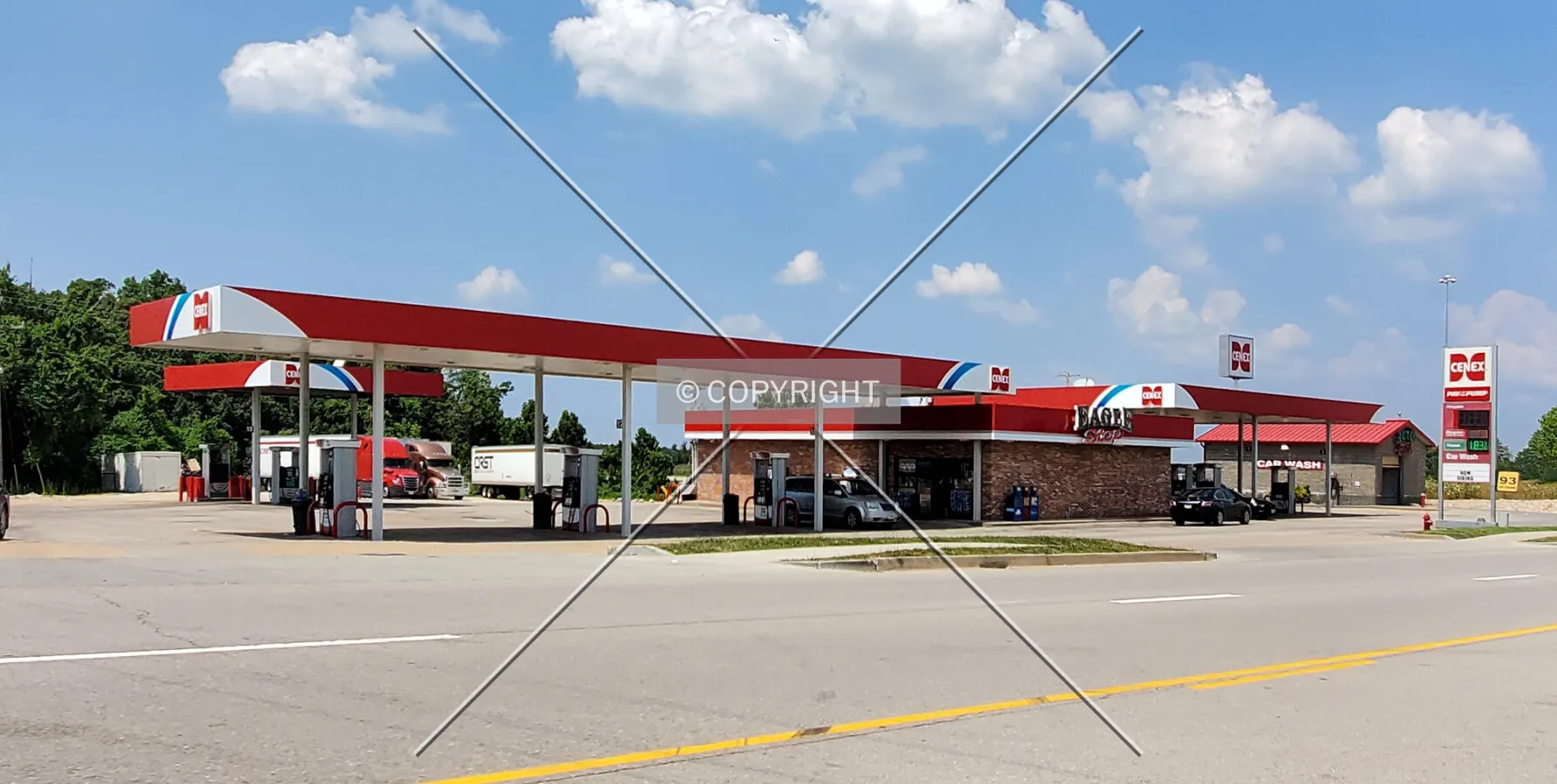 Southwest view; July 5, 2020