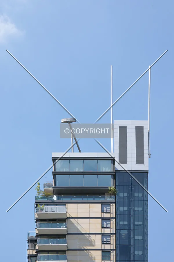 Antennae and top of the building