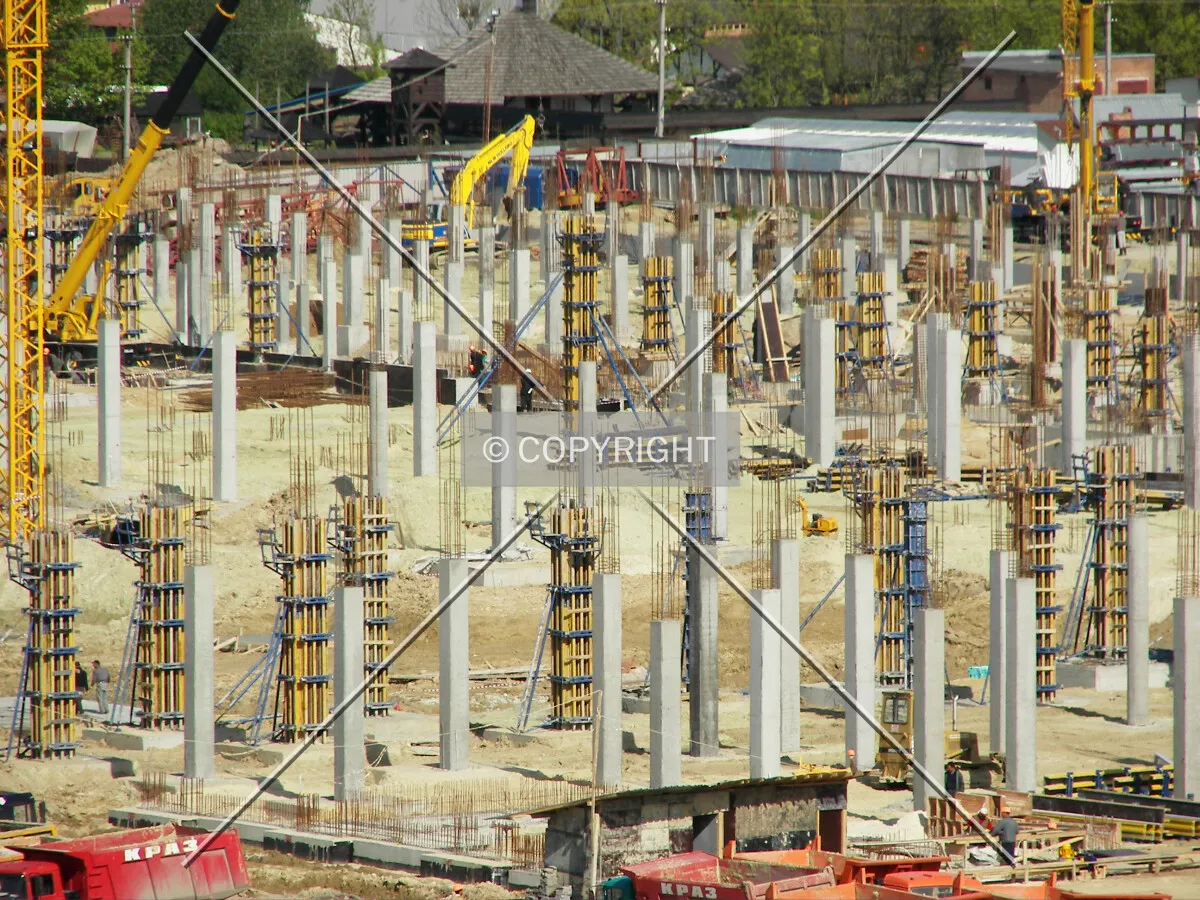 Elevated view from the east