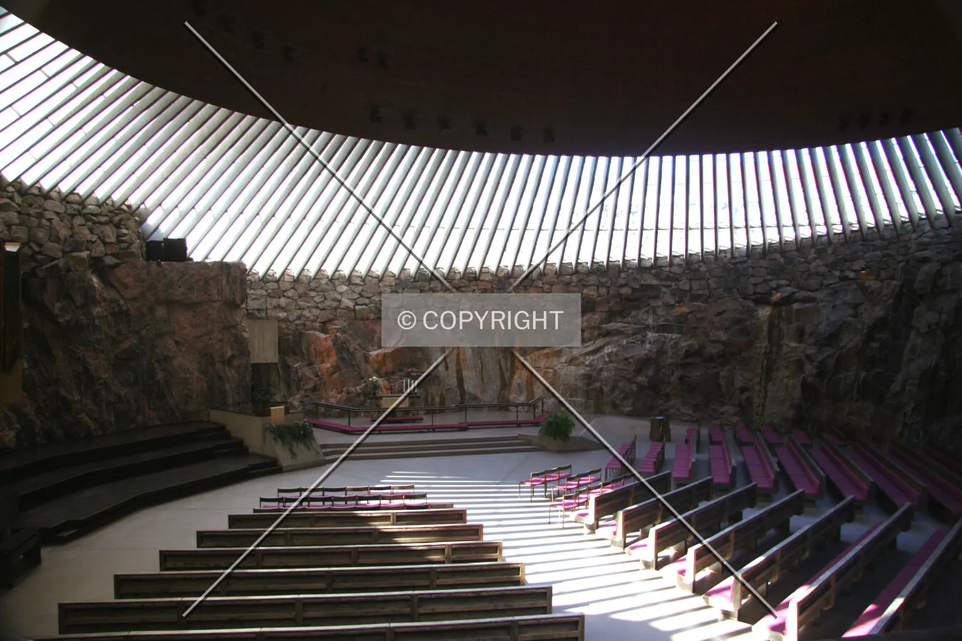 Looking over the sanctuary