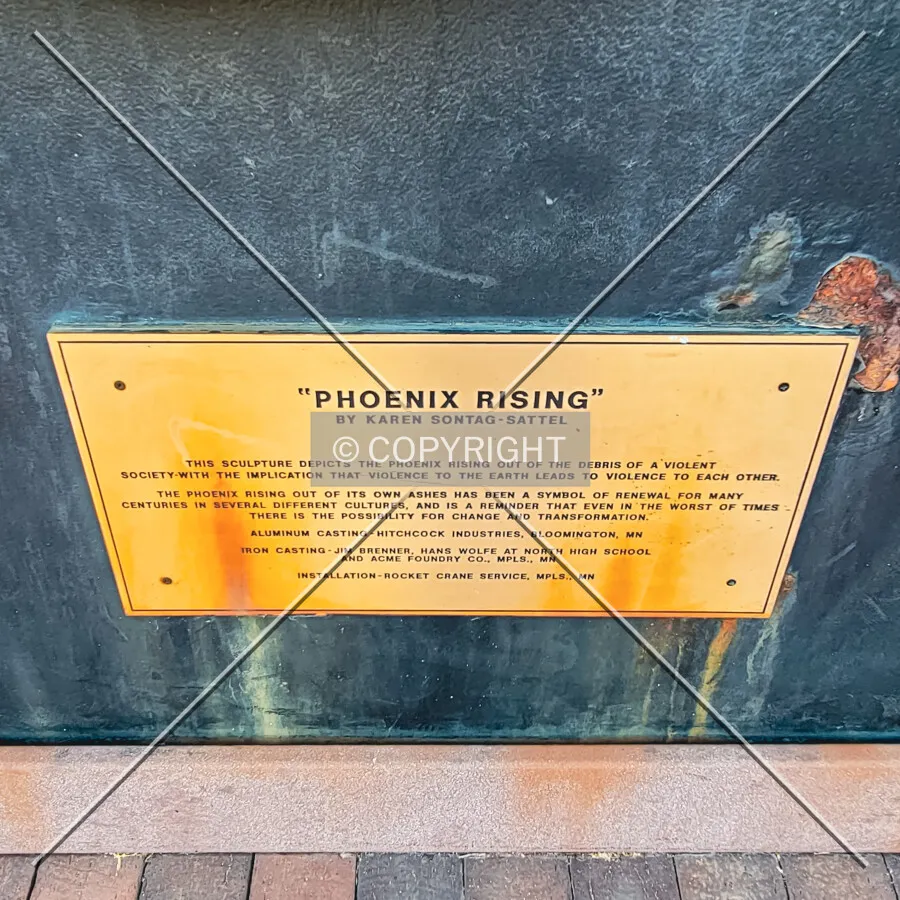 Plaque on the north side; July 4, 2021