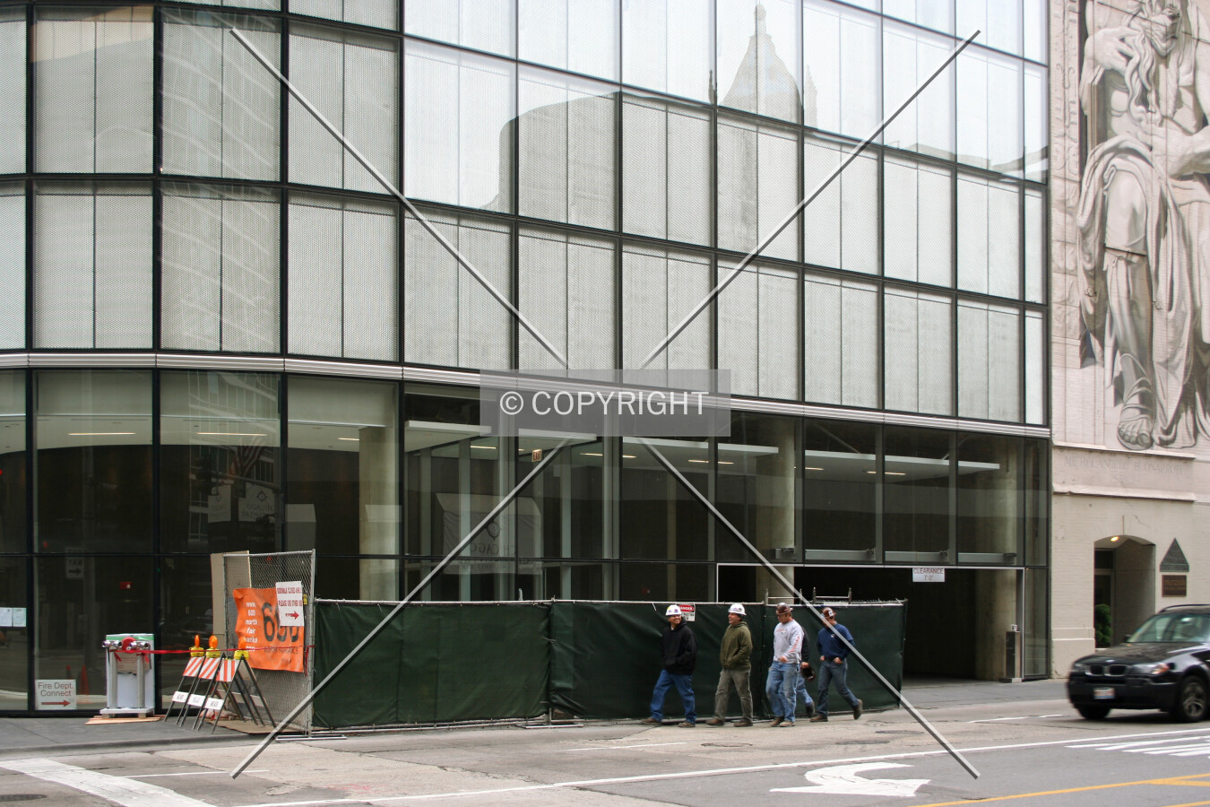 East side of the base