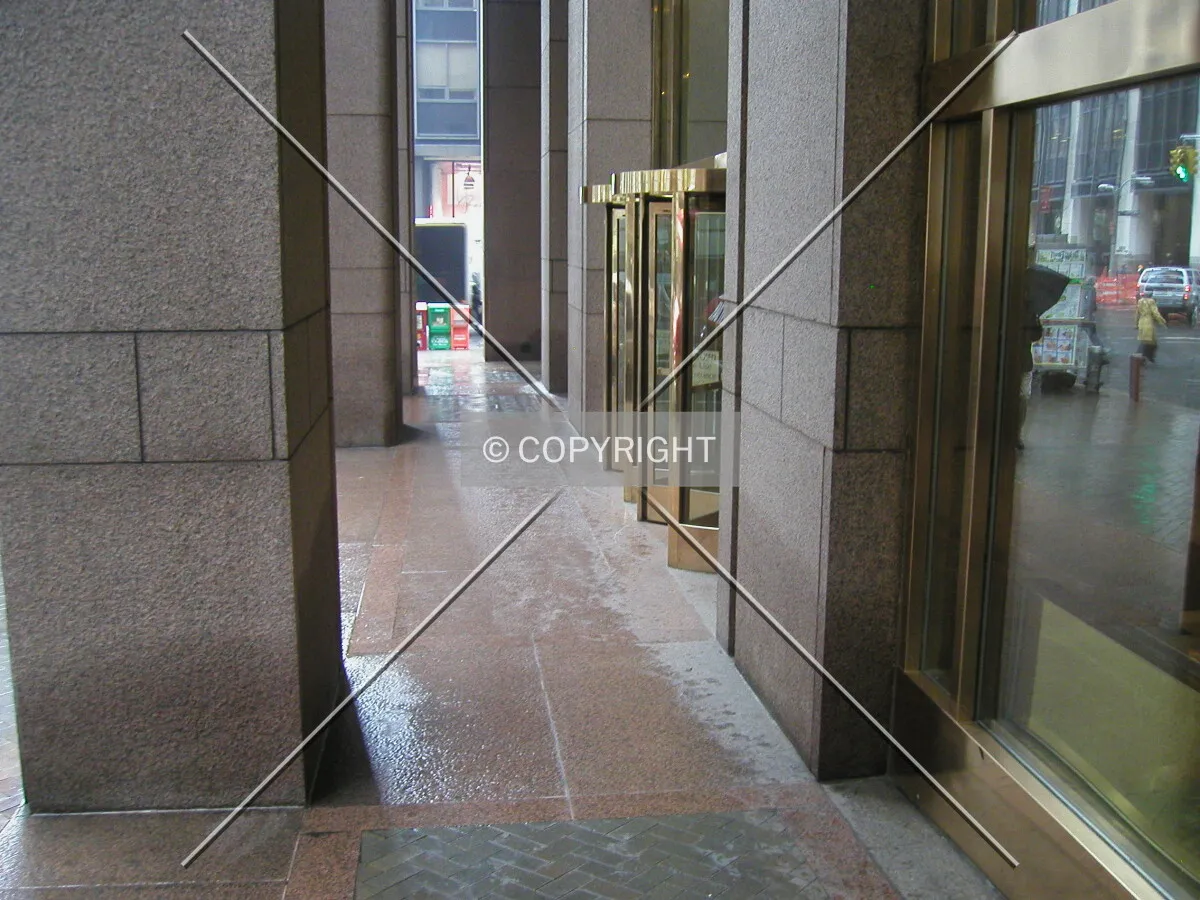 Entrance as seen from the arcade