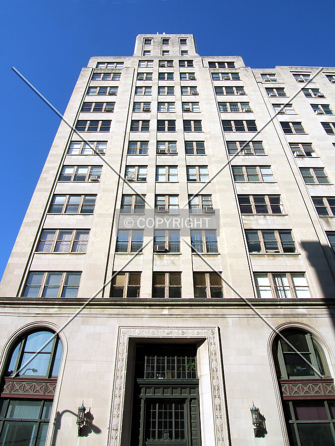 View from the southwest on Spruce Street