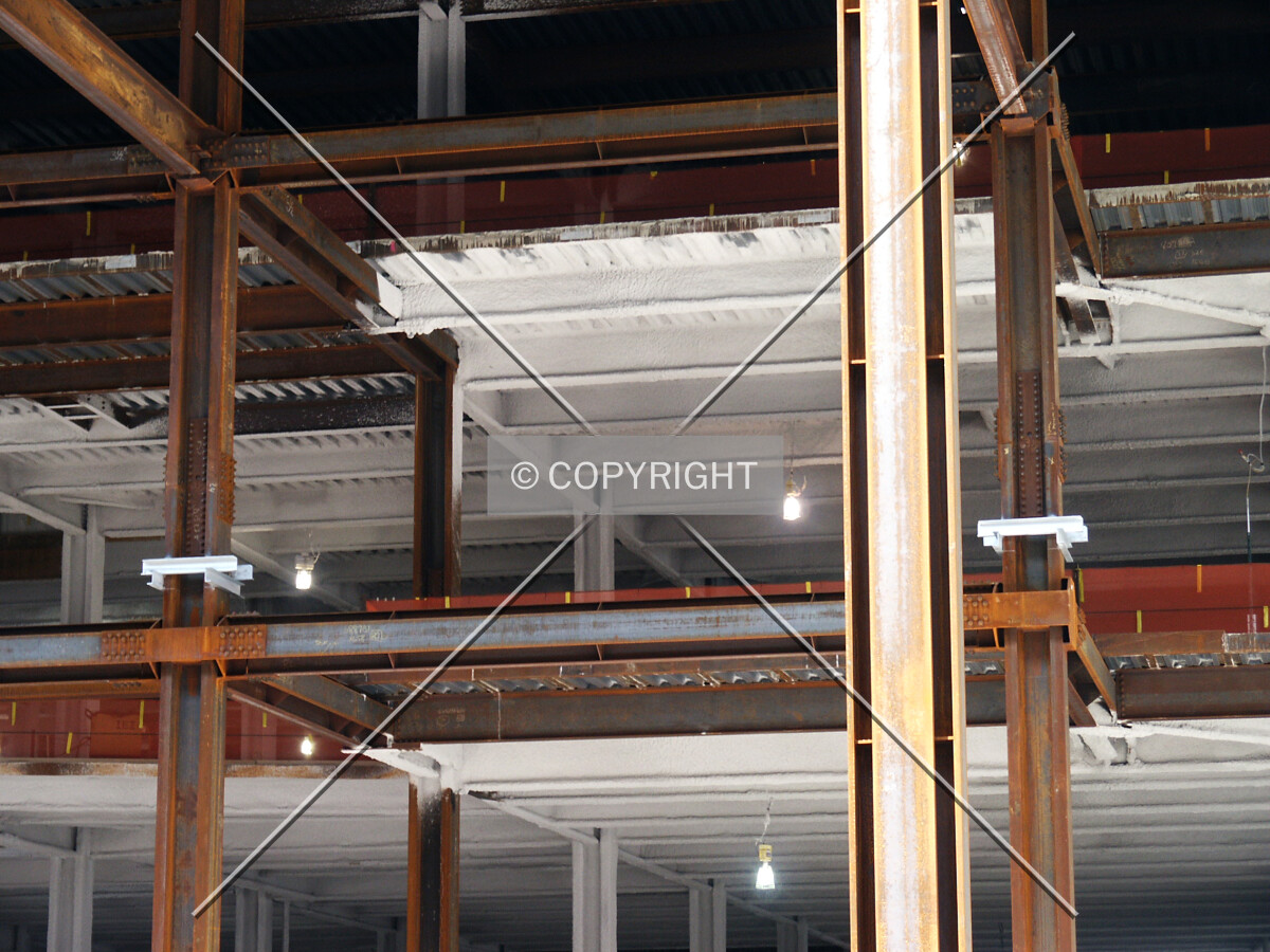 Looking into the steel structure