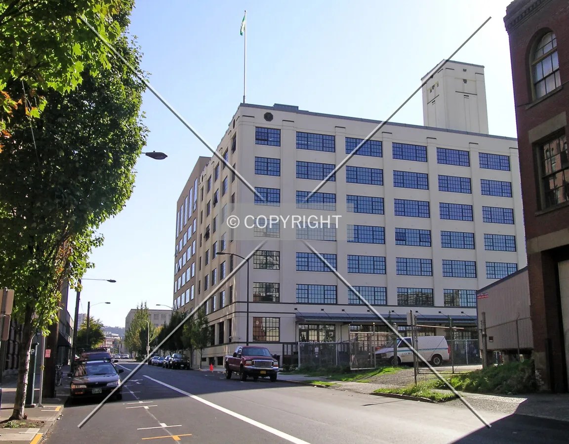 Southern view of the building and 14th Avenue