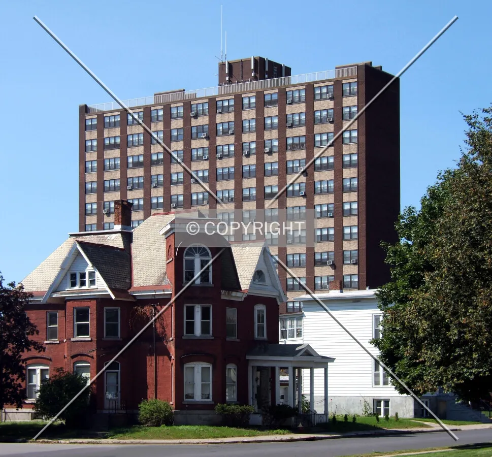 View from the southeast on Division Street