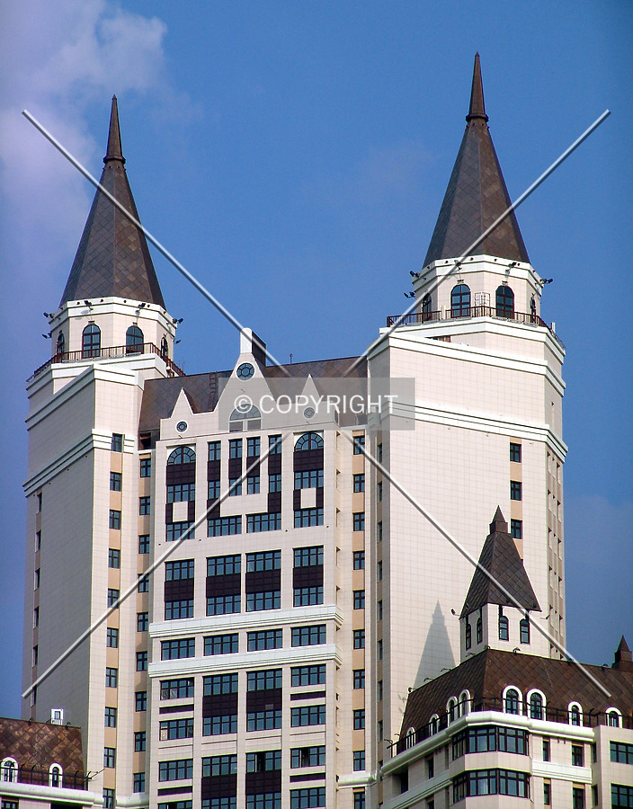 The upper floors as seen from the west