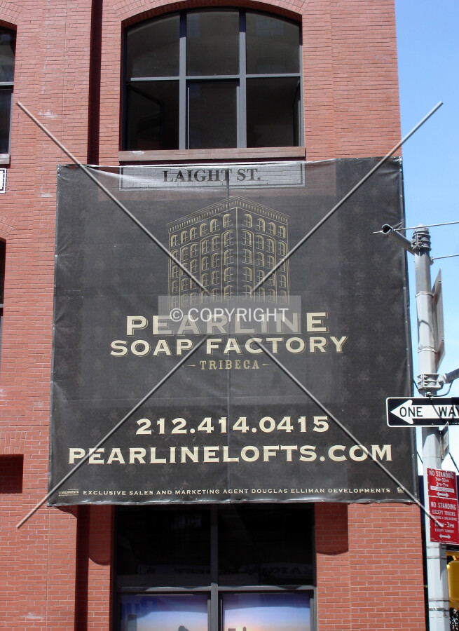 Sign along Laight Street