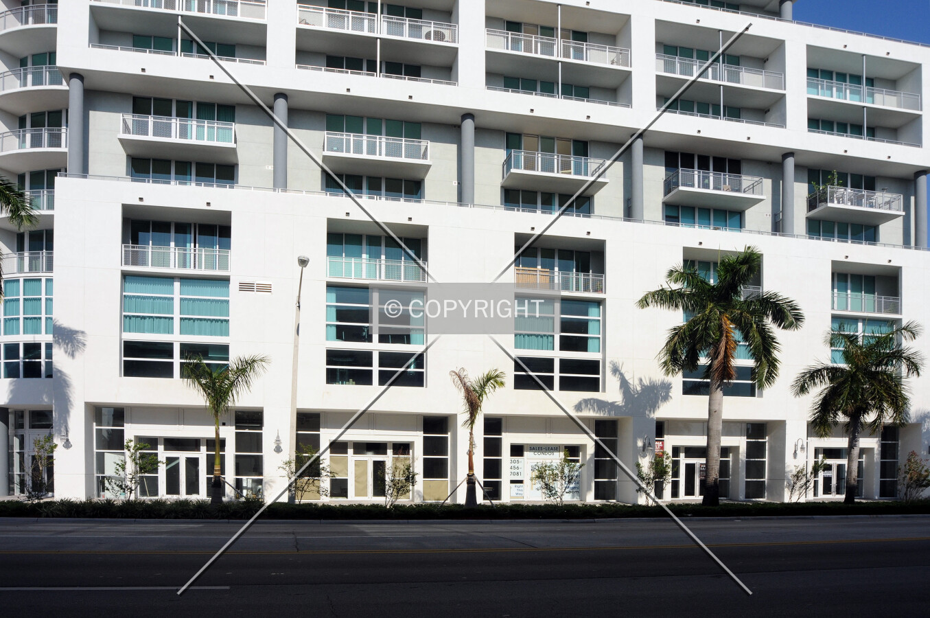 View from the west across Biscayne Boulevard