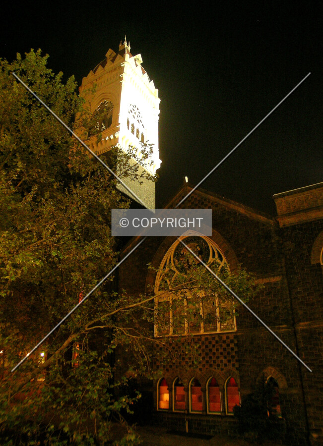 Northwestern view at night