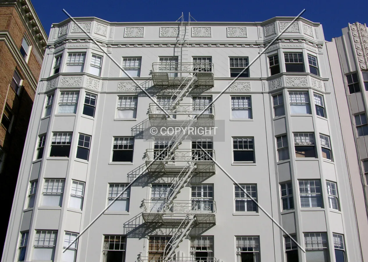 Looking up the southern side from across Pacific Avenue