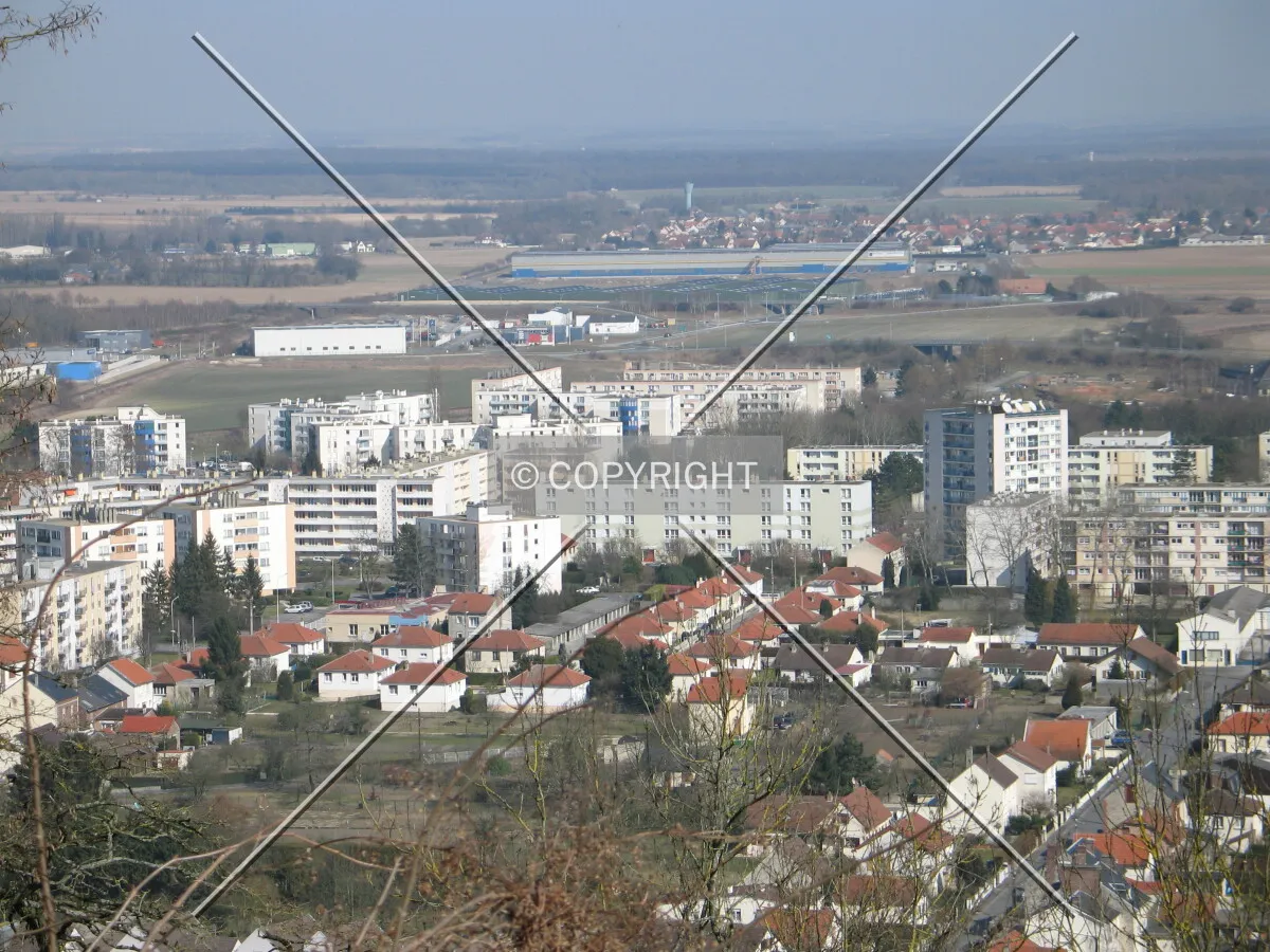 Looking northeast from the old city