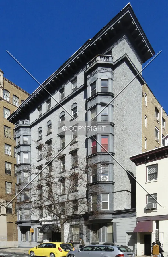 From across South 13th Street to the southwest