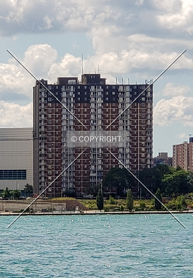 View from Detroit to the northeast; August 10, 2019