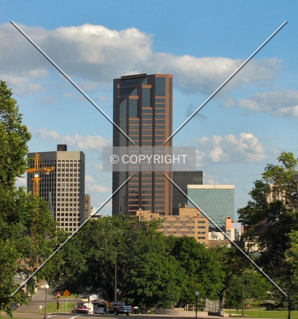 Distant view to the southeast from the State Capitol steps