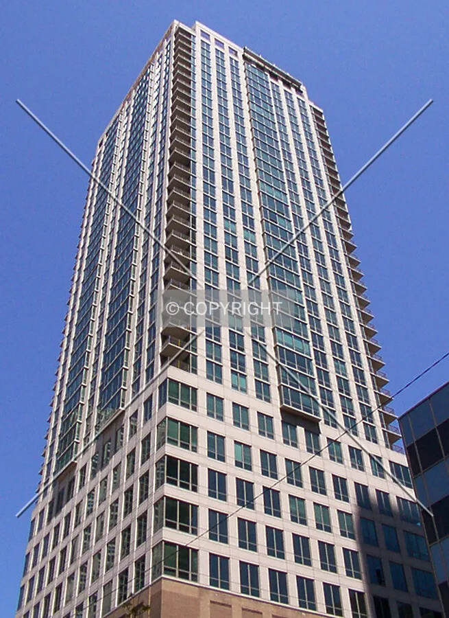 Looking up the southwest corner