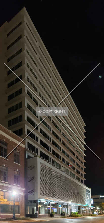 View from the northwest at night: August 10, 2019