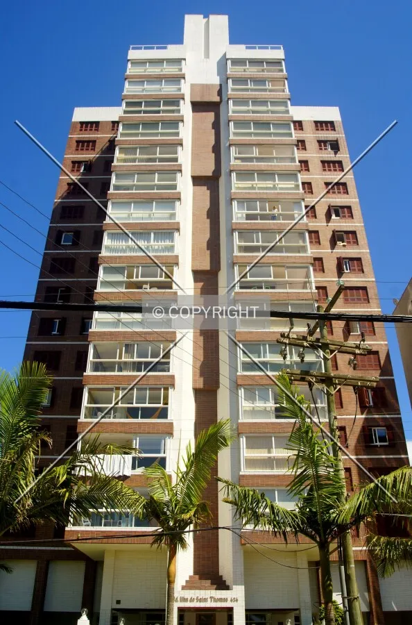Looking up from across Silva Jardim Avenue