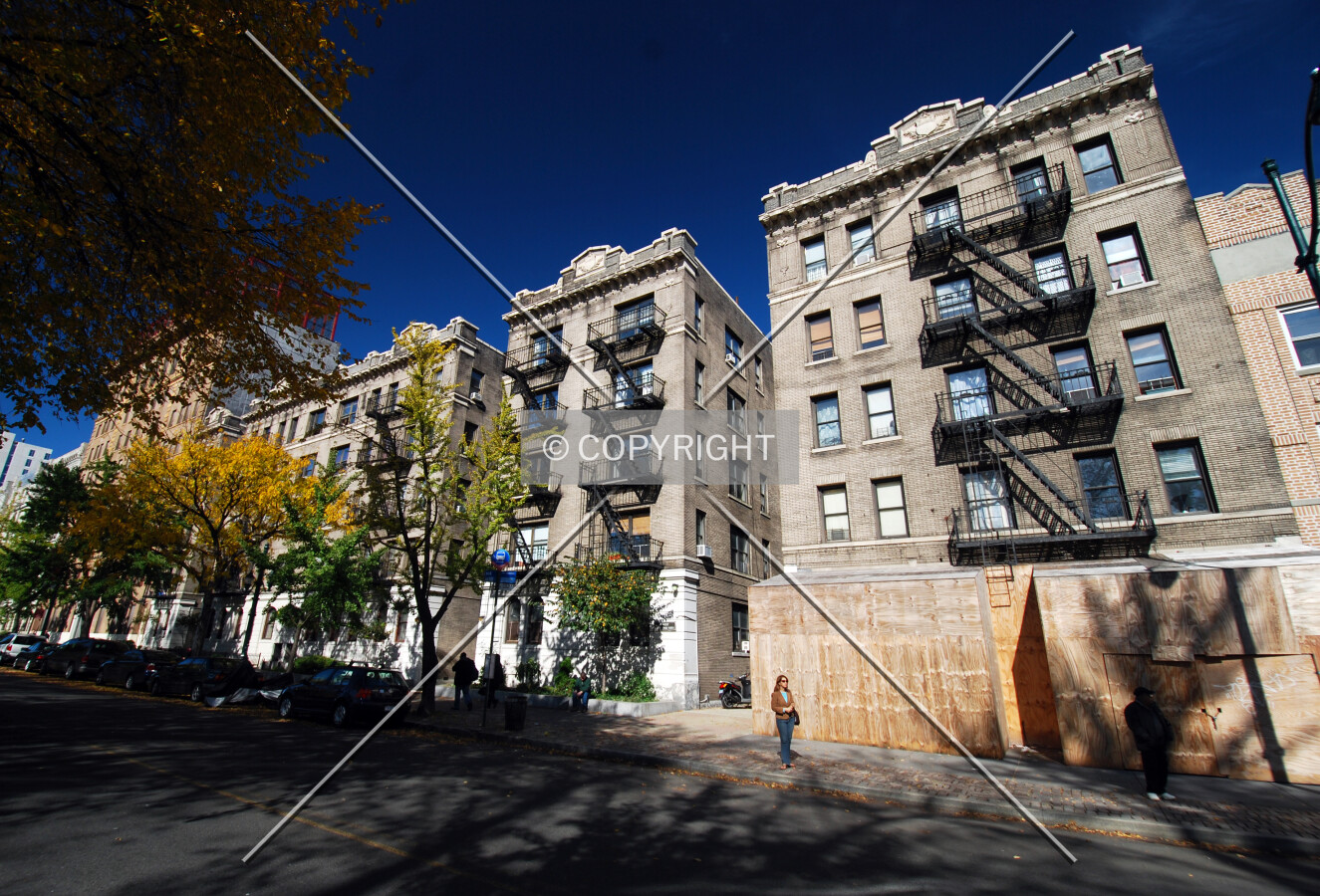 Viewed along West 110th Street