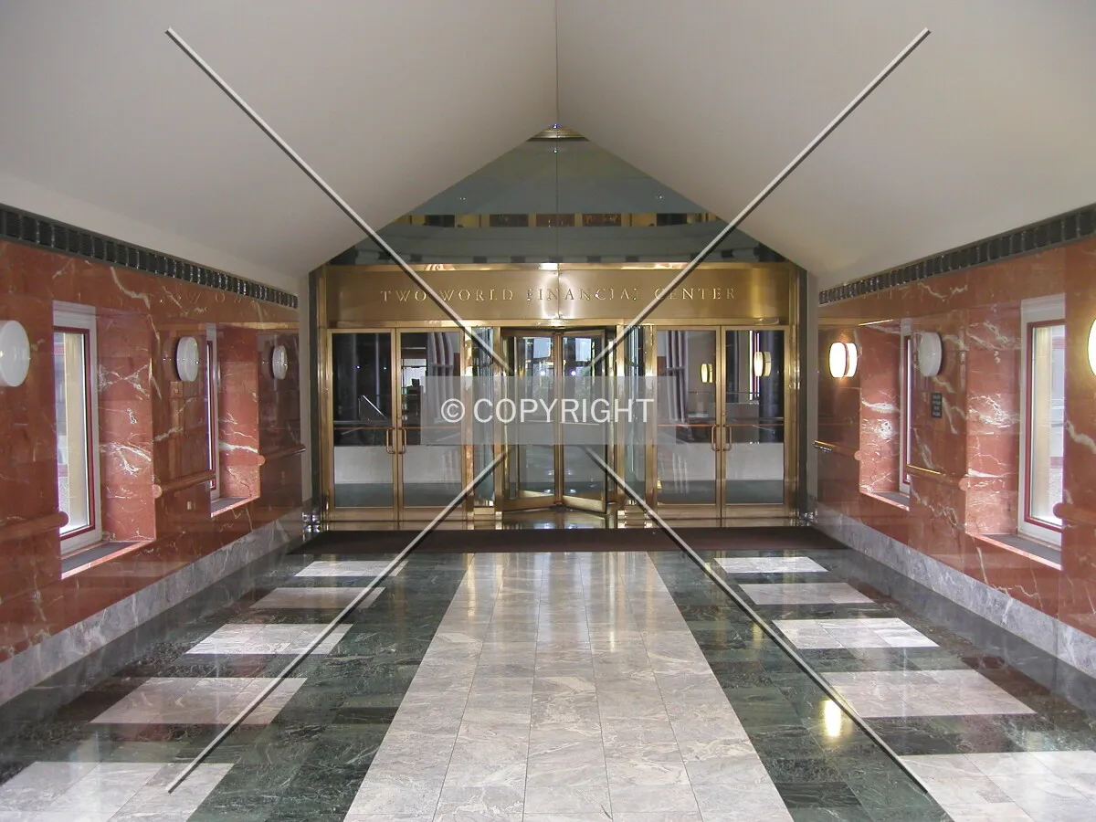 As seen from passenger bridge which connects to One WFC