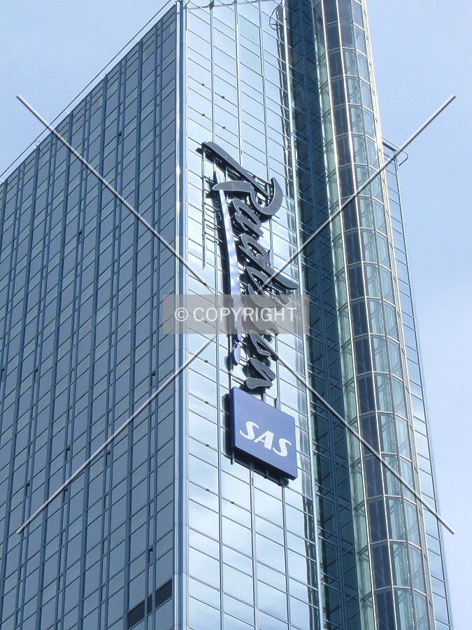 Building sign on the southwest facade