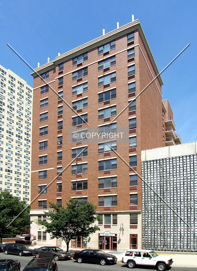 View from the west across Hudson Street