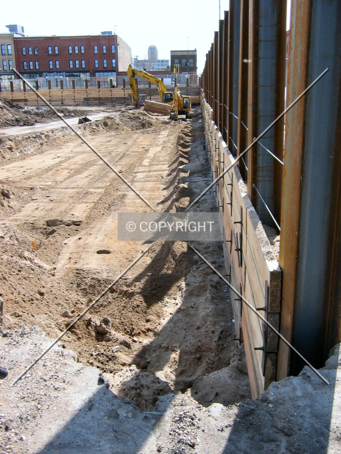 Shoring along 10th Avenue South