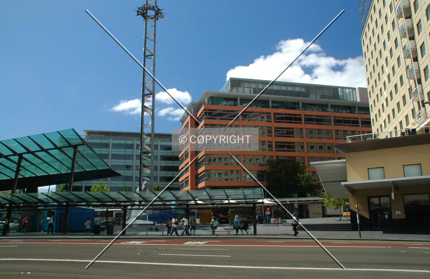 Looking east over George Street