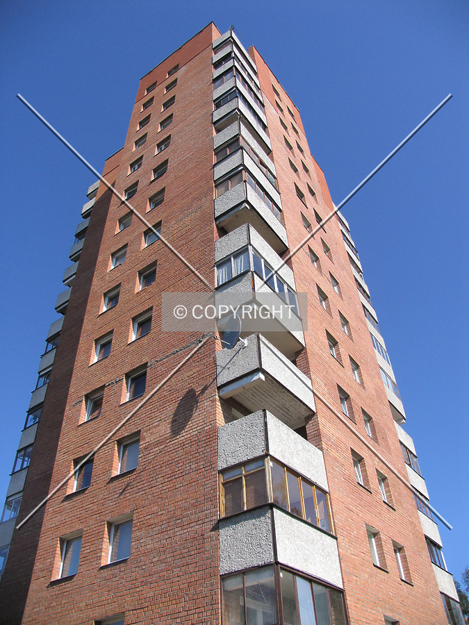 Looking up at the front