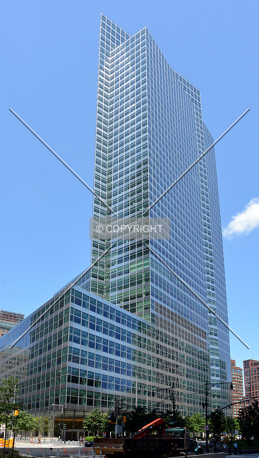 View from the southeast at Vesey and West Streets