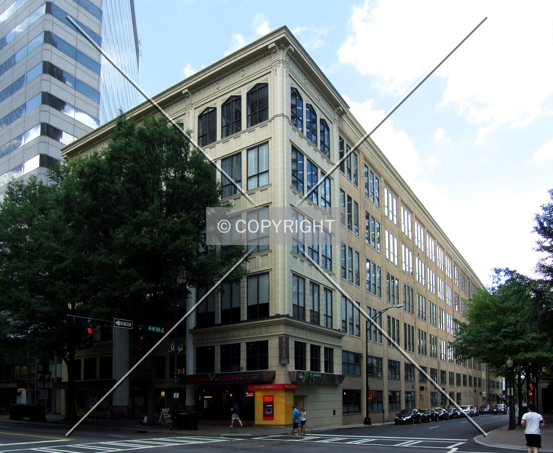 View from the southeast at 5th and Tryon