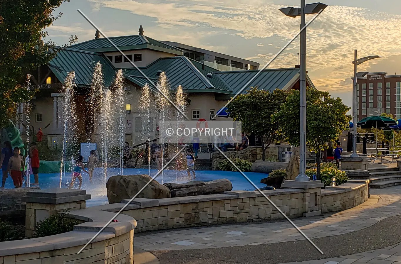 Northeast view in the evening; September 28, 2019