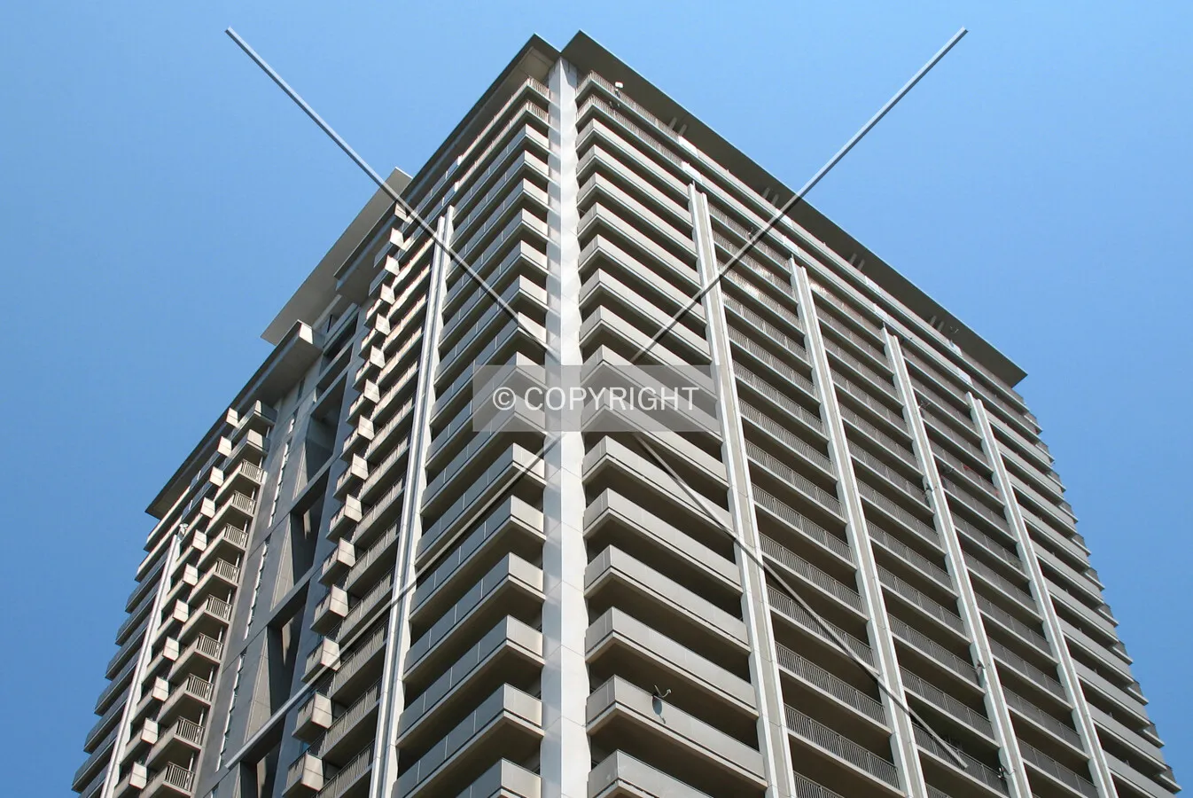 Looking up from the west
