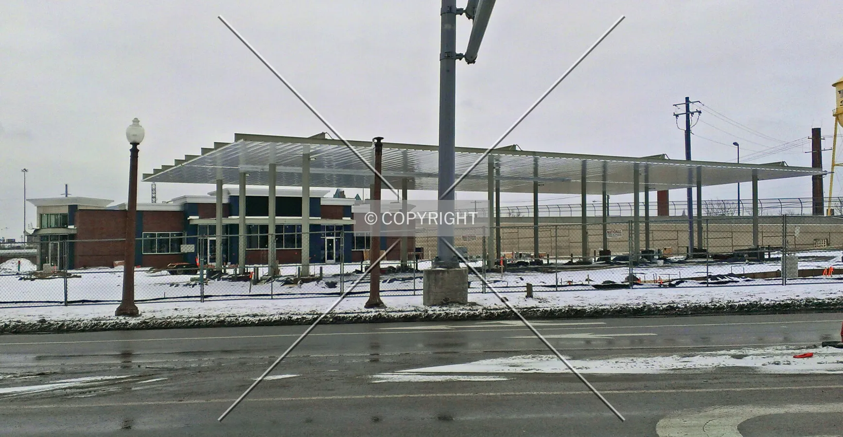 View from the west during construction; February 8, 2014