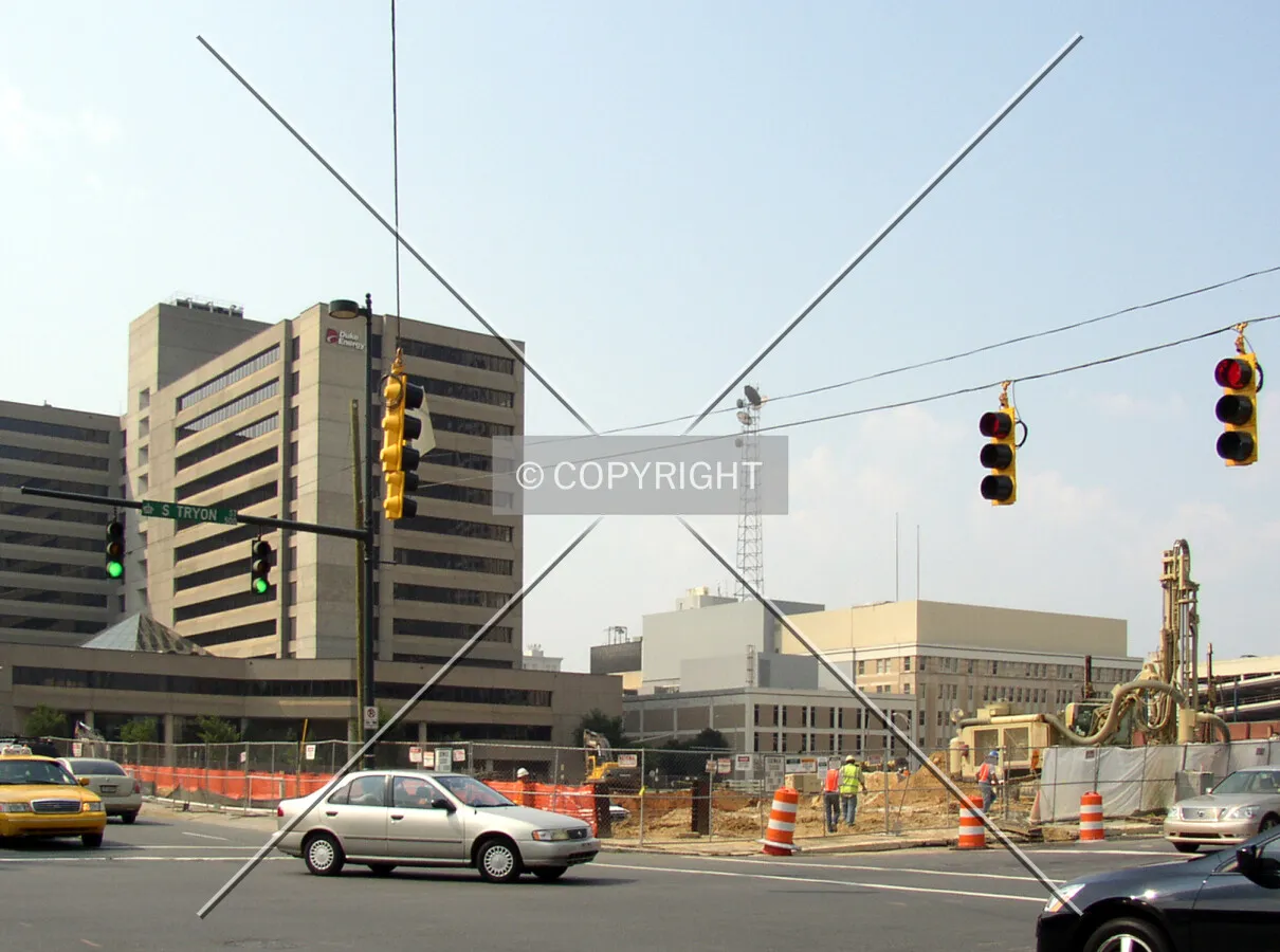 Looking northwest across South Tryon Street