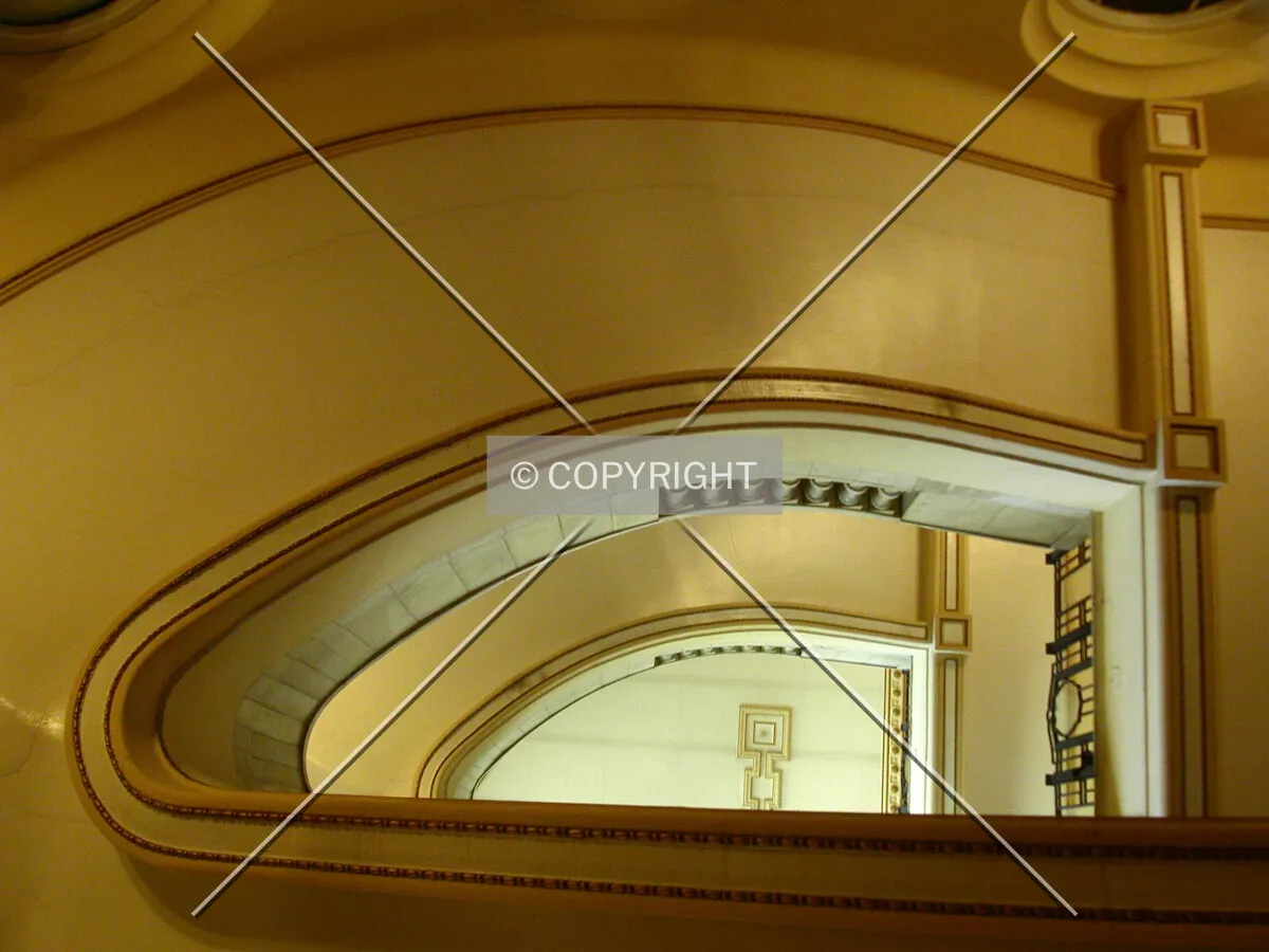 Looking up from the stair well