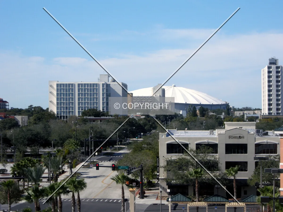 View west towards the skyline