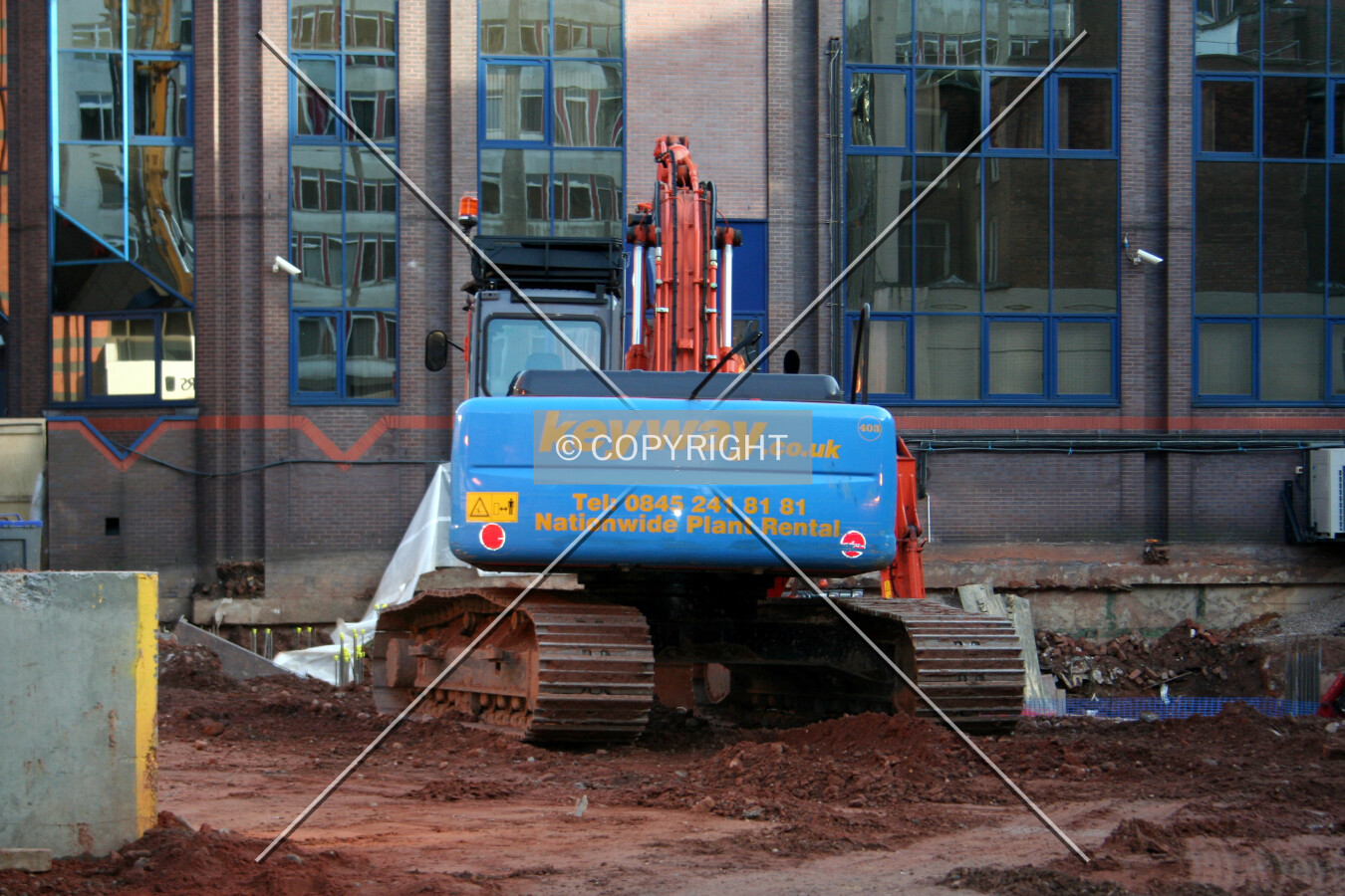 View of the construction equipment