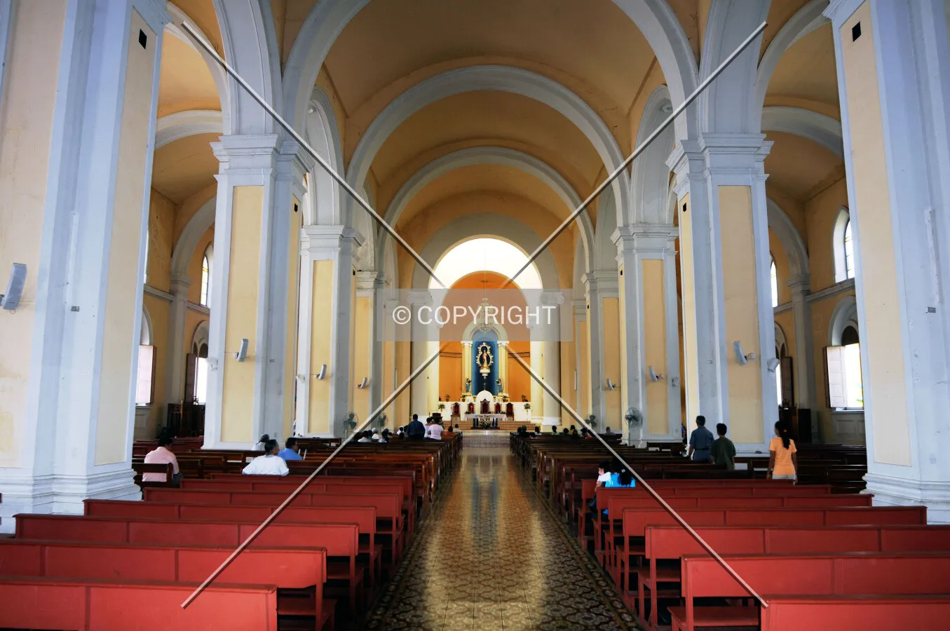 View of the altar from the main entrance