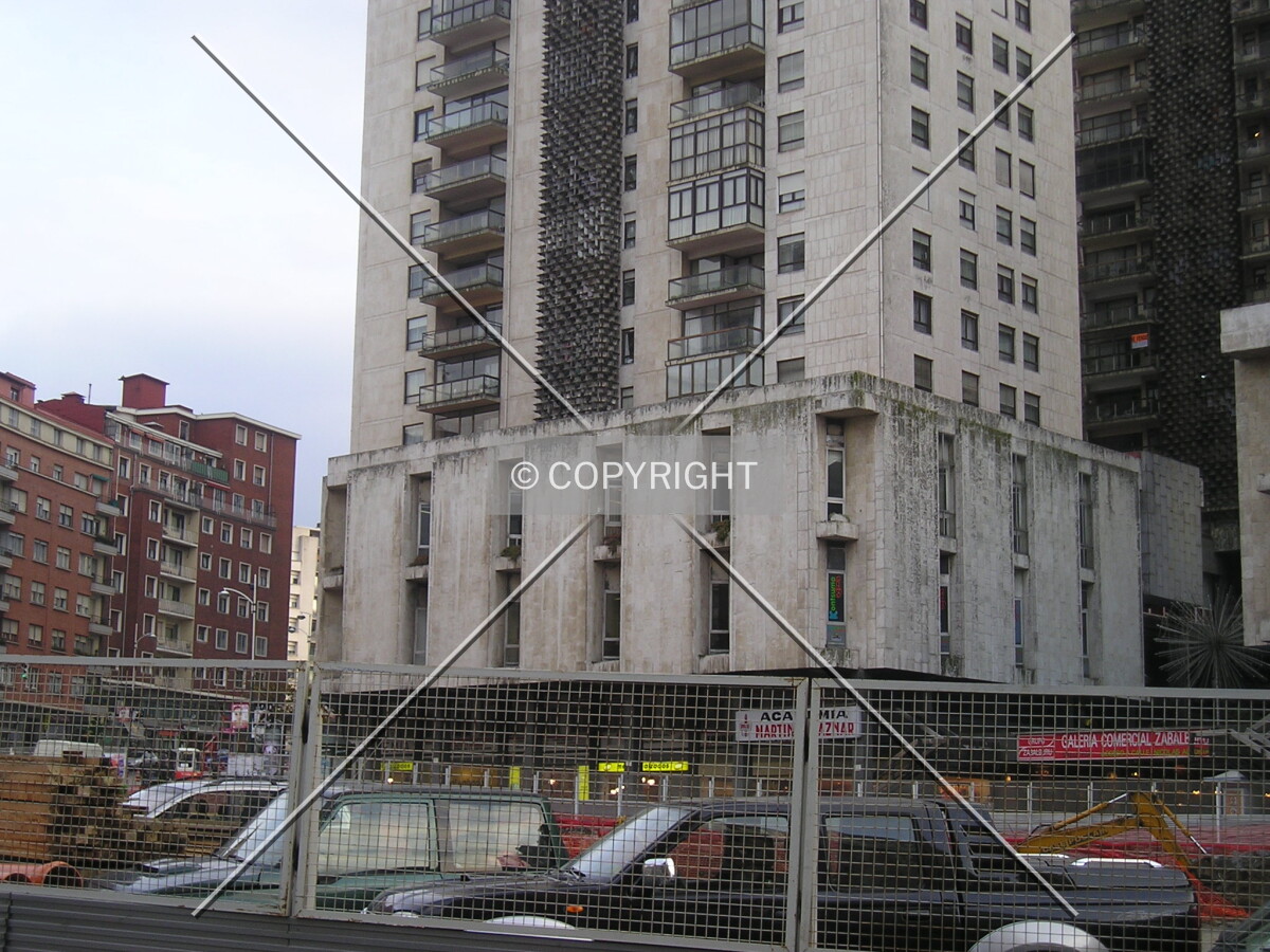 View of the commercial floors at the base of the building